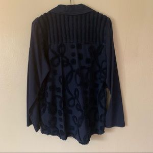 Produce Company Navy Chenille Shirt sz M